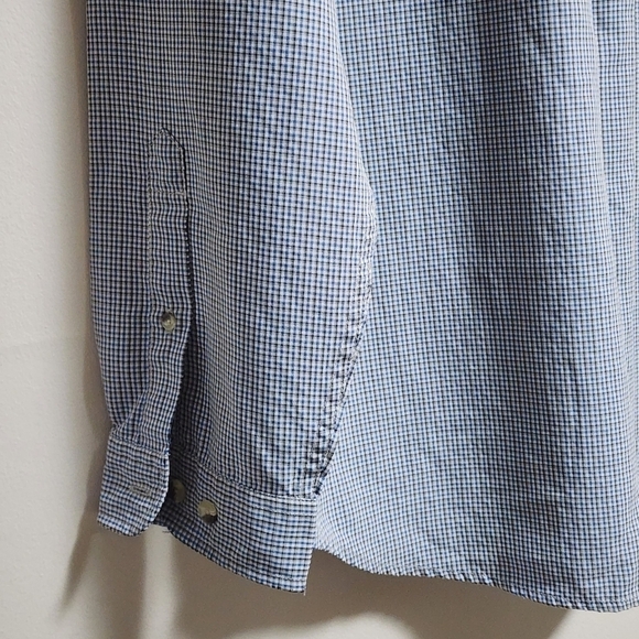 The North face button-down plaid long sleeves shirt color blue size XL - Picture 5 of 7